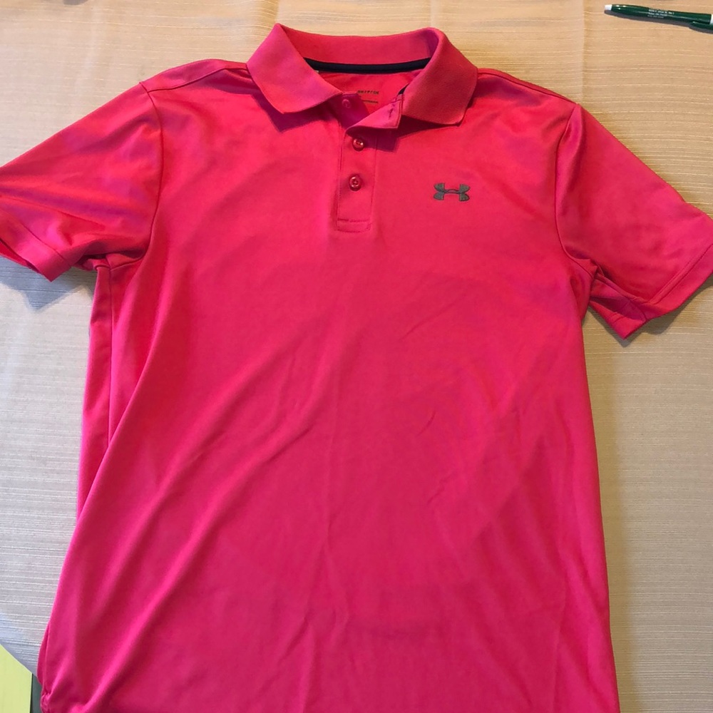 Men’s Pink Under Armour Golf Shirt
